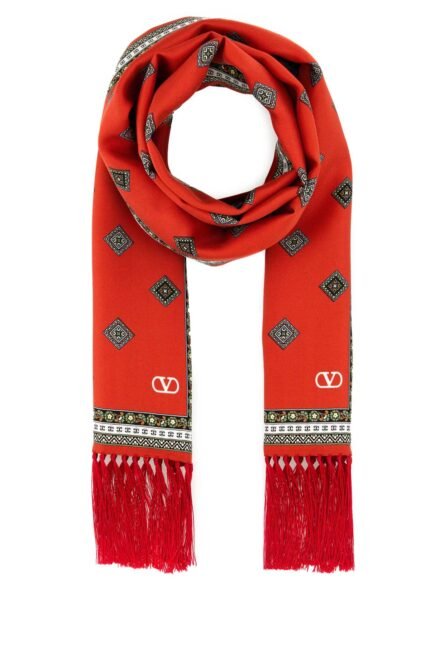 Printed silk Bandeaux Chamber foulard