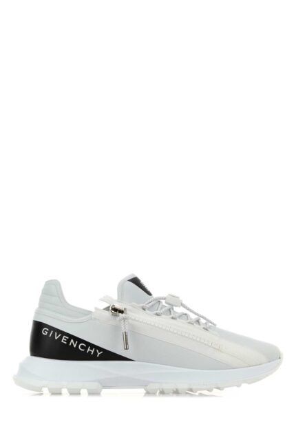 White synthetic leather Spectre sneakers