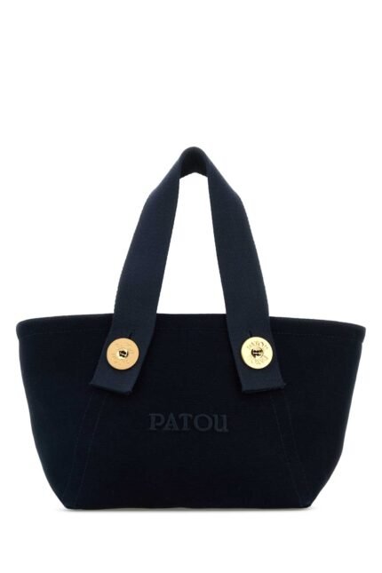 Navy blue canvas Trapeze handbag