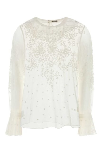White mesh Middlemist blouse