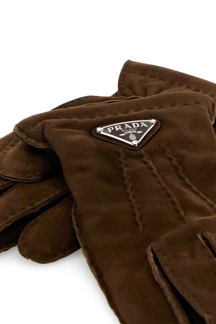 Brown suede gloves - Image 2