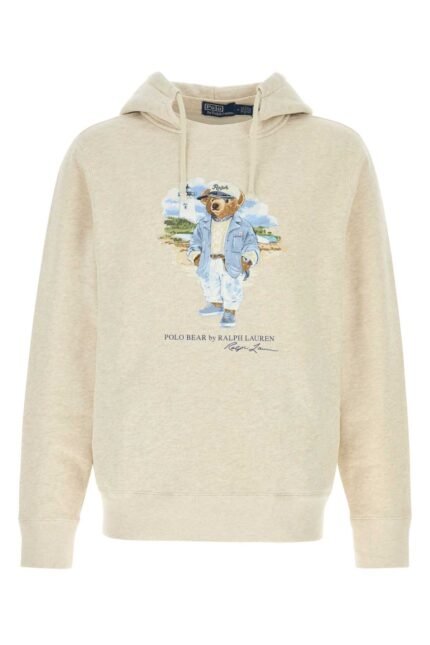 Melanesiano ivory cotton blend sweatshirt