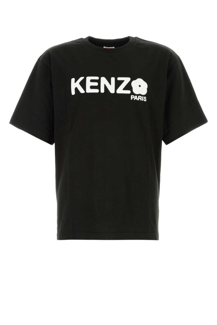 Black cotton t-shirt - Image 1