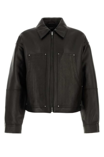 Black leather jacket