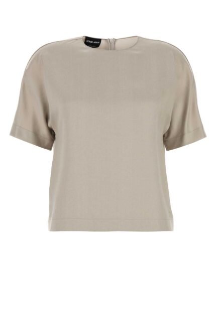 Dove grey satin t-shirt
