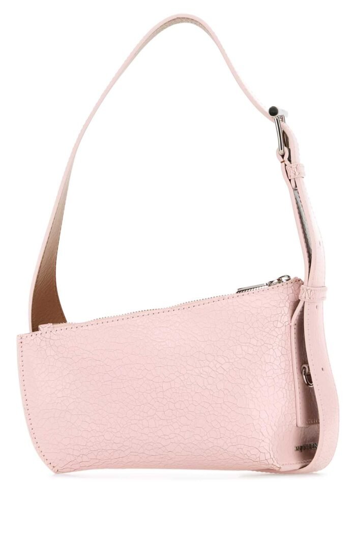 Pink leather Sling T-Bar crossbody bag - Image 1