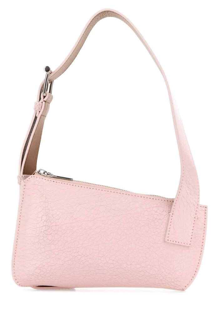 Pink leather Sling T-Bar crossbody bag - Image 3