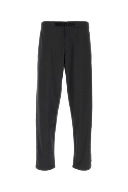 Black stretch polyester pant
