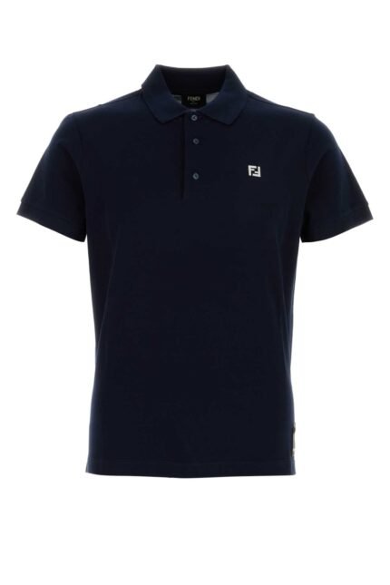 Dark blue piquet polo shirt