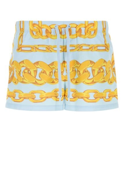 Printed polyester swimming shorts