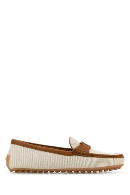 Sand fabric City loafers