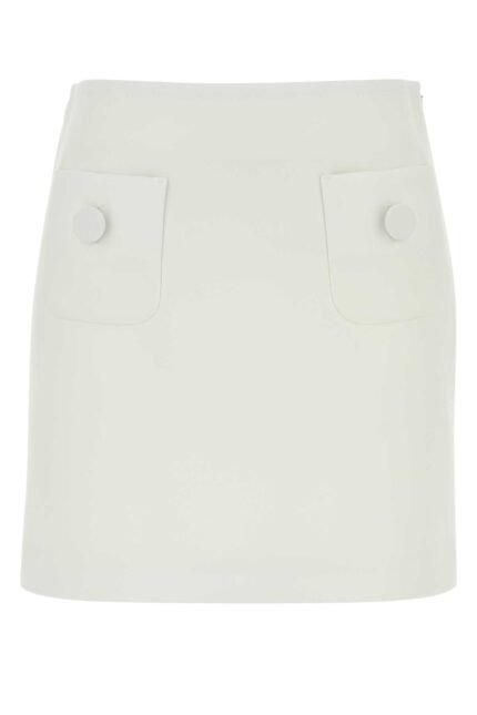 White triacetate blend Pagine mini skirt