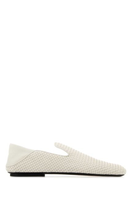 Ivory leather Adamo slippers