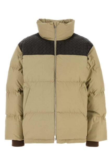 Beige cotton down jacket