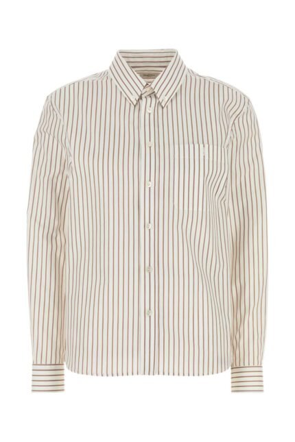 Embroidered poplin shirt