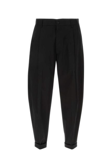 Black stretch gabardine pant