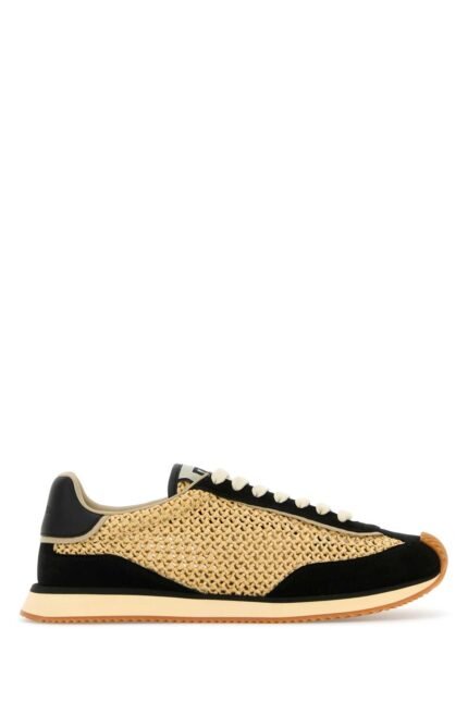 Two-tone crochet and suede DG Cushion sneakers
