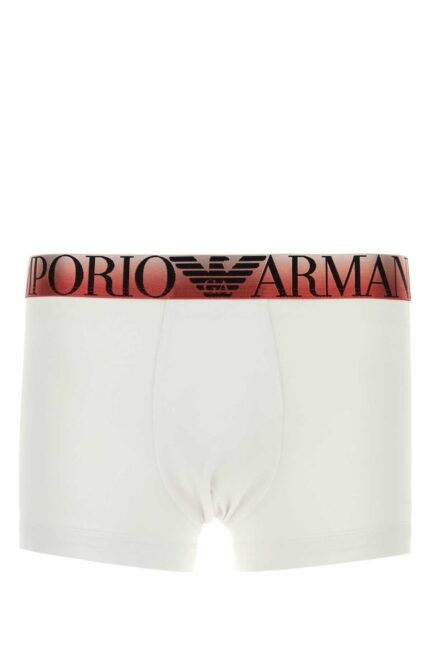 White stretch cotton boxer