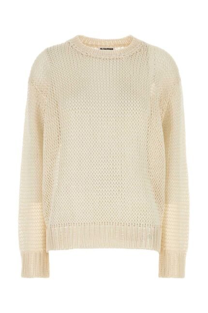Cream crochet sweater