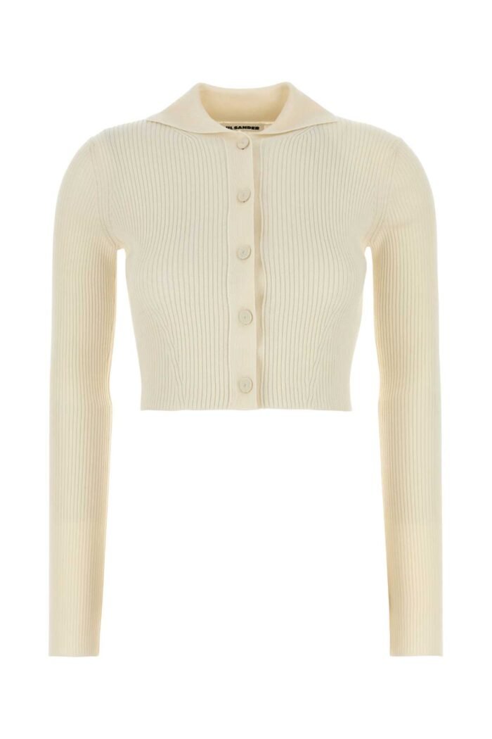 Cream wool blend cardigan - Image 1