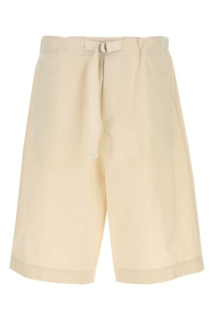 Ivory cotton bermuda shorts