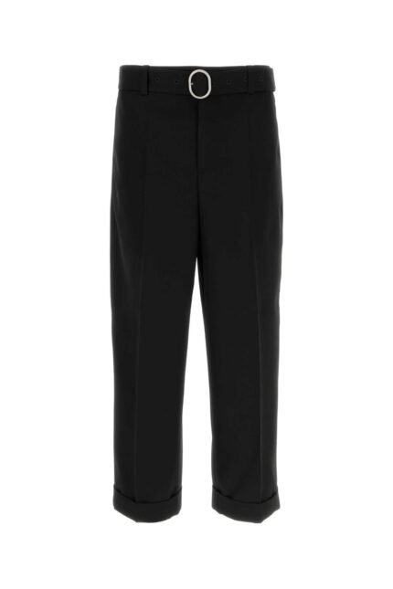 Black wool pant