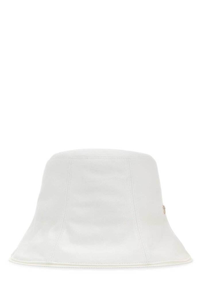 White cotton Now bucket hat - Image 1