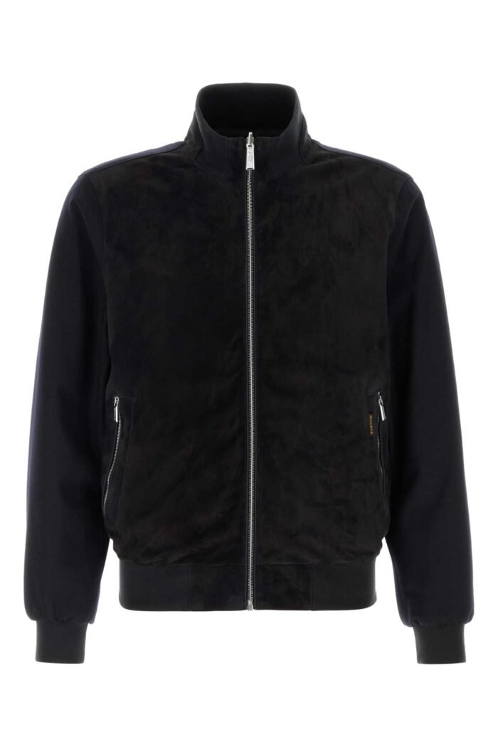 Midnight blue velvet Axten bomber jacket - Image 1