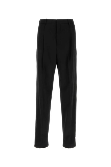 Black wool pant