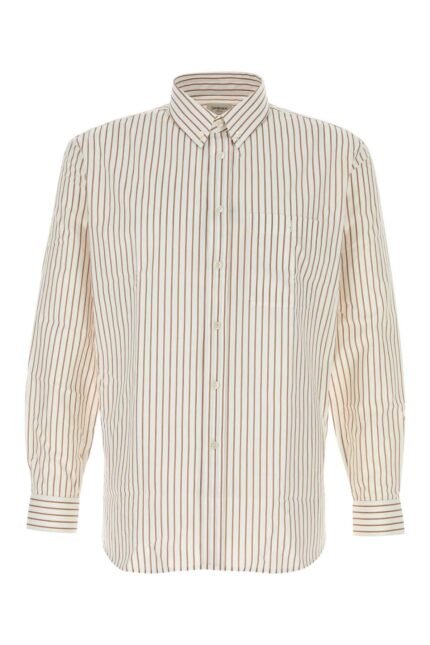 Embroidered poplin shirt