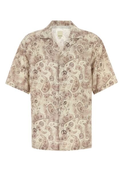 Printed viscose blend shirt