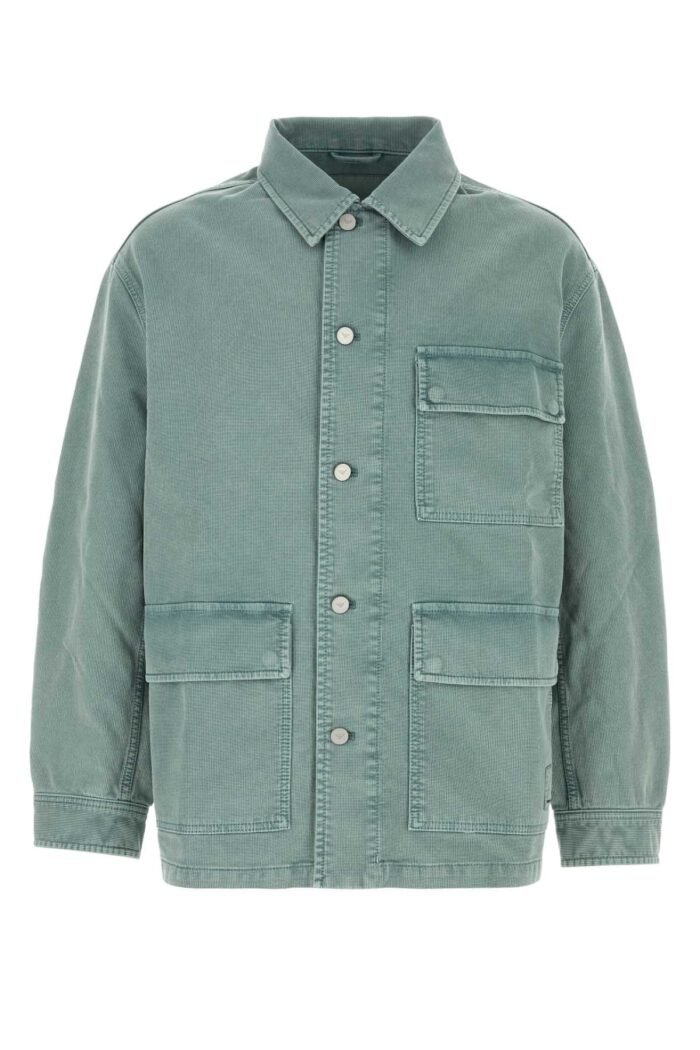 Light blue stretch cotton jacket - Image 1