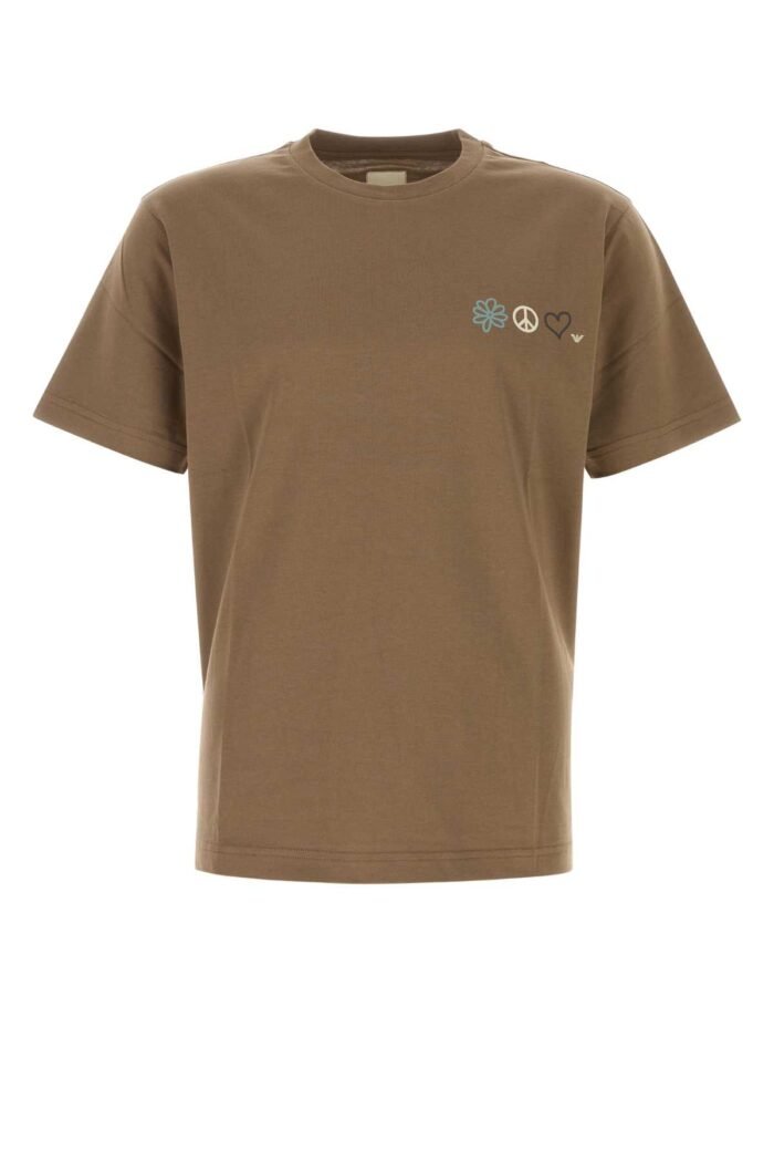 Brown cotton t-shirt - Image 1