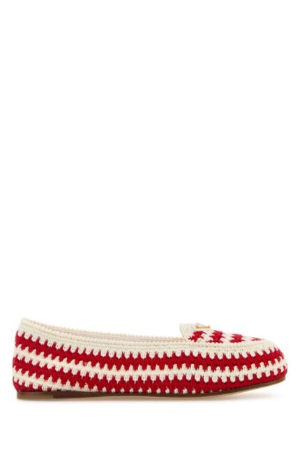 Embroidered crochet loafers