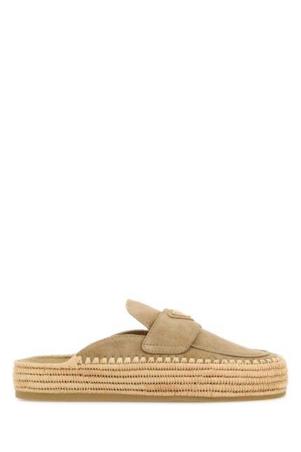 Cappuccino suede slippers