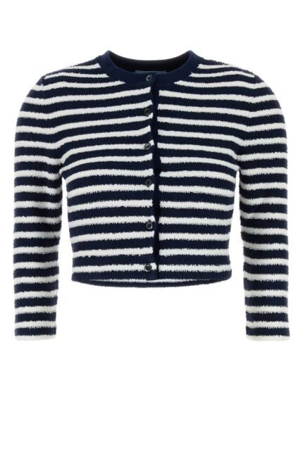 Embroidered boucle cardigan