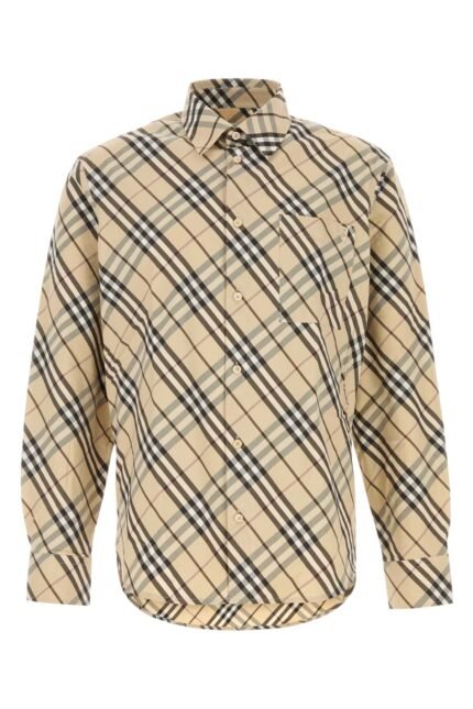 Embroidered poplin shirt
