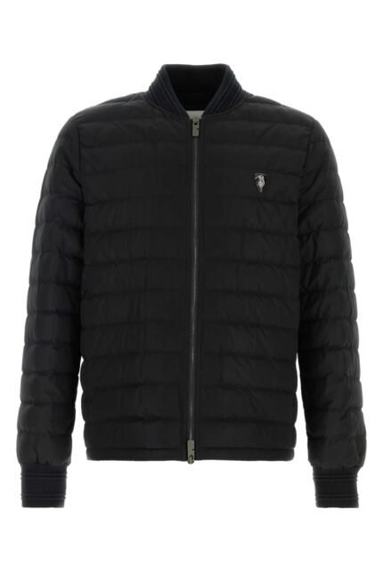 Black polyester down jacket
