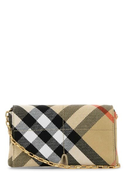 Embroidered fabric crossbody bag