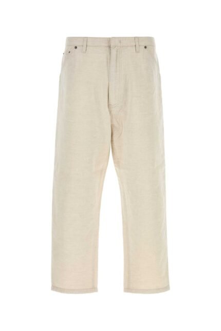 Melange ivory chambray pant