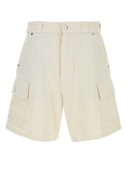 White denim bermuda shorts