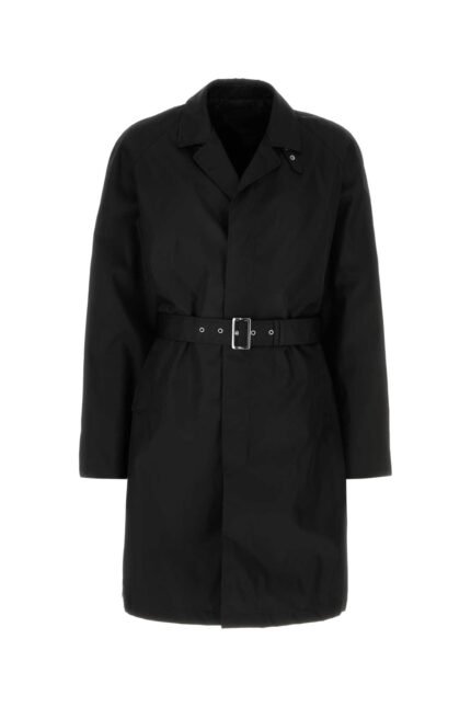 Black Re-Nylon trench coat