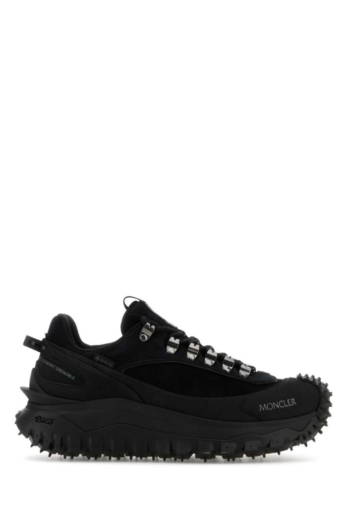 Black leather Trailgrip sneakers - Image 1
