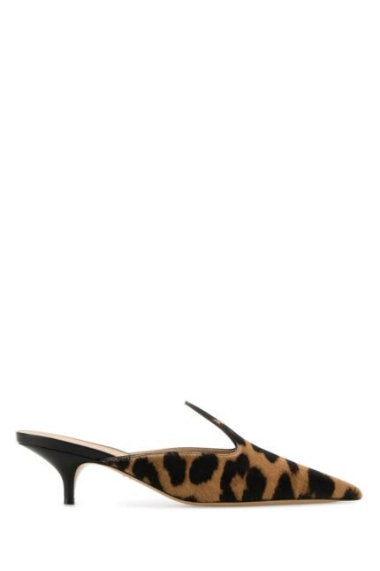 Printed calf hair Dorye mules