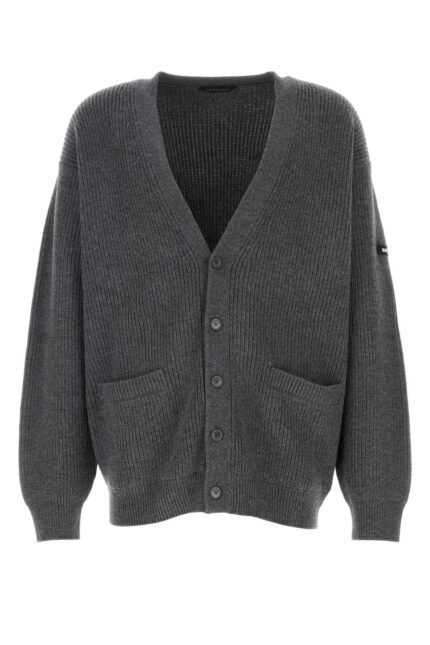 Dark grey wool cardigan