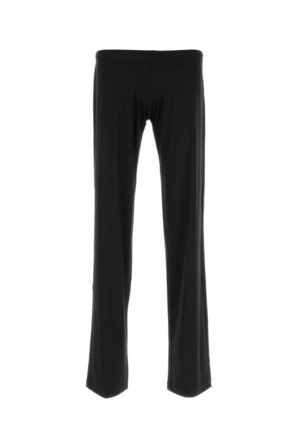 Black stretch modal joggers