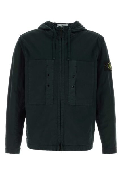 Black stretch cotton jacket