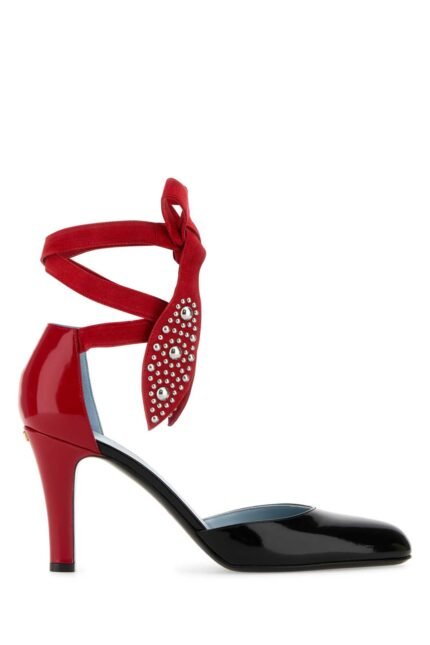 Two-tone leather Foliefoliage pumps