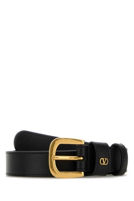 Black leather belt