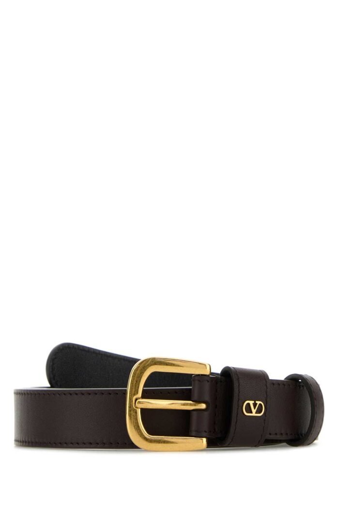 Dark brown leather belt - Image 1